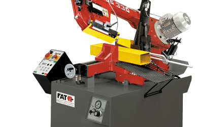 Sierra de cinta FAT 330 SAE 60º: la semiautomática asequible