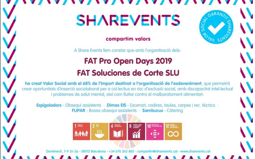FAT distinguida como empresa con valor social por ShareEvents